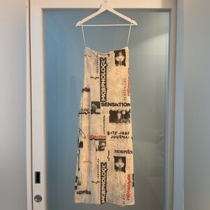 With Jean Iconic Newspaper Strapless Dress